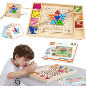 VIGA Drewniana Gra Budowanie Klocki 3D Montessori