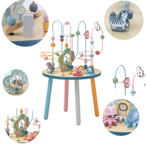 VIGA PolarB Drewniany Samochodzik do Pchania Niebieski