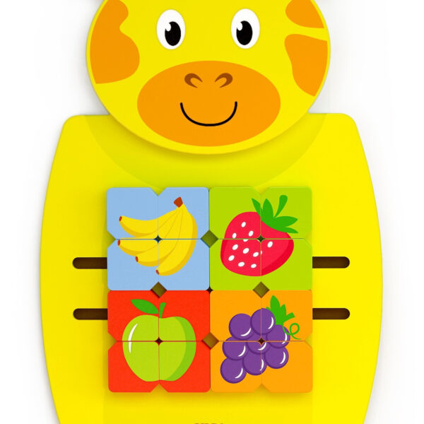 VIGA Drewniana Tablica Manipulacyjna Żyrafka Certyfikat FSC Montessori