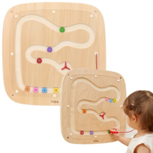 VIGA Drewniana Gra Budowanie Klocki 3D Montessori